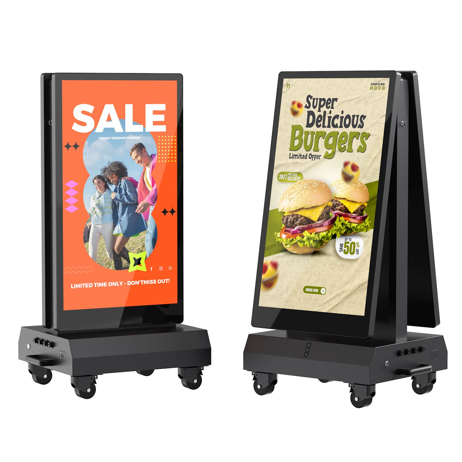 Both sides of the VISTA display shown side by side